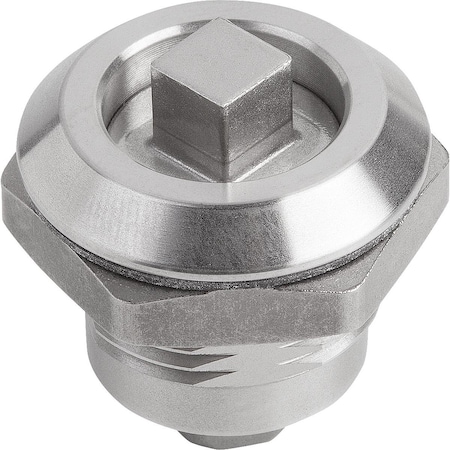 Kipp Quarter-Turn Lock Small Version, D=28, H=18, Stainless Steel 1.4401, Comp:Stainless Steel K1351.1818